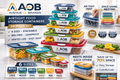 Airtight Food Storage Containers Set – 24 Piece BPA-Free Plastic Kitchen Storage Containers with Lids, Stackable & Nesting, Leakproof Vented Lids, Microwave Dishwasher Freezer Safe – 6 Sizes Pantry Organizatio