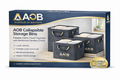 AOB Collapsible Storage Bins – Foldable Fabric Closet Organizer with Reinforced Handles (3 Pack)