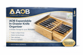 AOB Expandable Bamboo Knife Drawer Organizer – In-Drawer Storage for up to 16 Knives